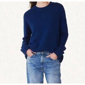 NEW NOT MONDAY mila cashmere crewneck sweater in blue